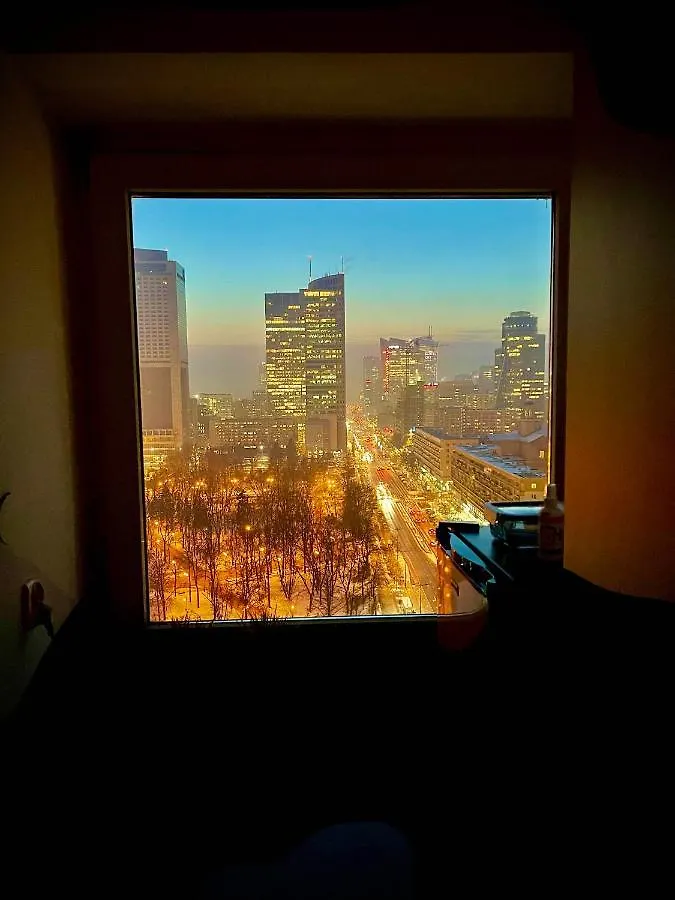 Super Apartament Blue Scisle Centrum Dwie Linie Metra Netflix Wifi 300 Mbs Panorama Miasta Varsovia 0*,
