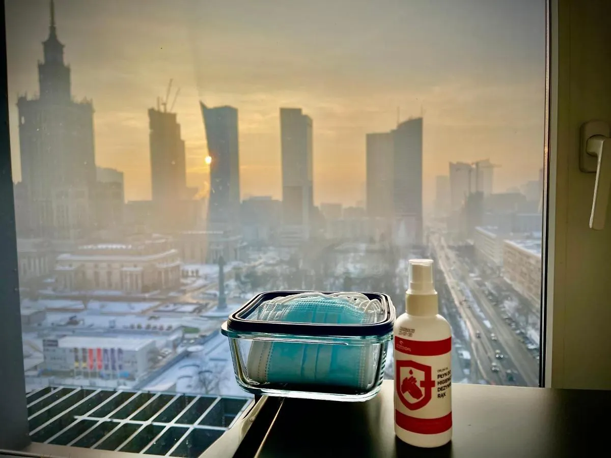 Apartamento Super Apartament Blue Scisle Centrum Dwie Linie Metra Netflix Wifi 300 Mbs Panorama Miasta Varsovia