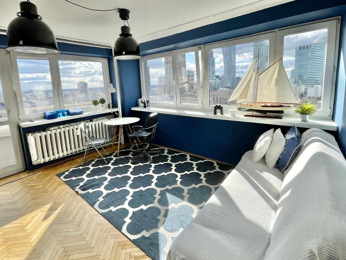 Super Apartament Blue Scisle Centrum Dwie Linie Metra Netflix Wifi 300 Mbs Panorama Miasta Варшава 0*,  Польша