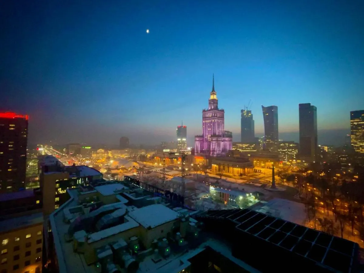 Апартаменты Super Apartament Blue Scisle Centrum Dwie Linie Metra Netflix Wifi 300 Mbs Panorama Miasta Варшава Польша