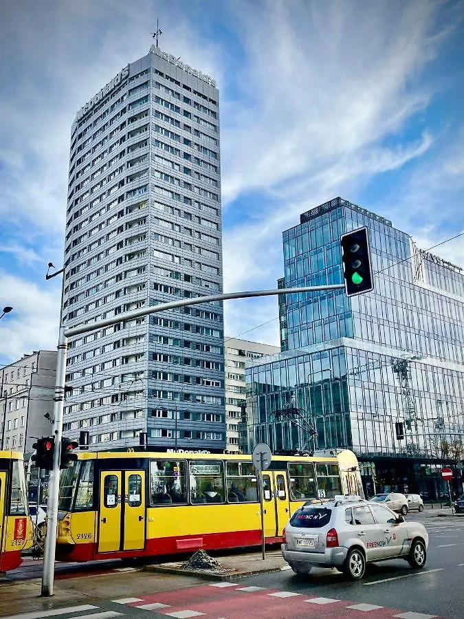 Super Apartament Blue Scisle Centrum Dwie Linie Metra Netflix Wifi 300 Mbs Panorama Miasta Warsaw