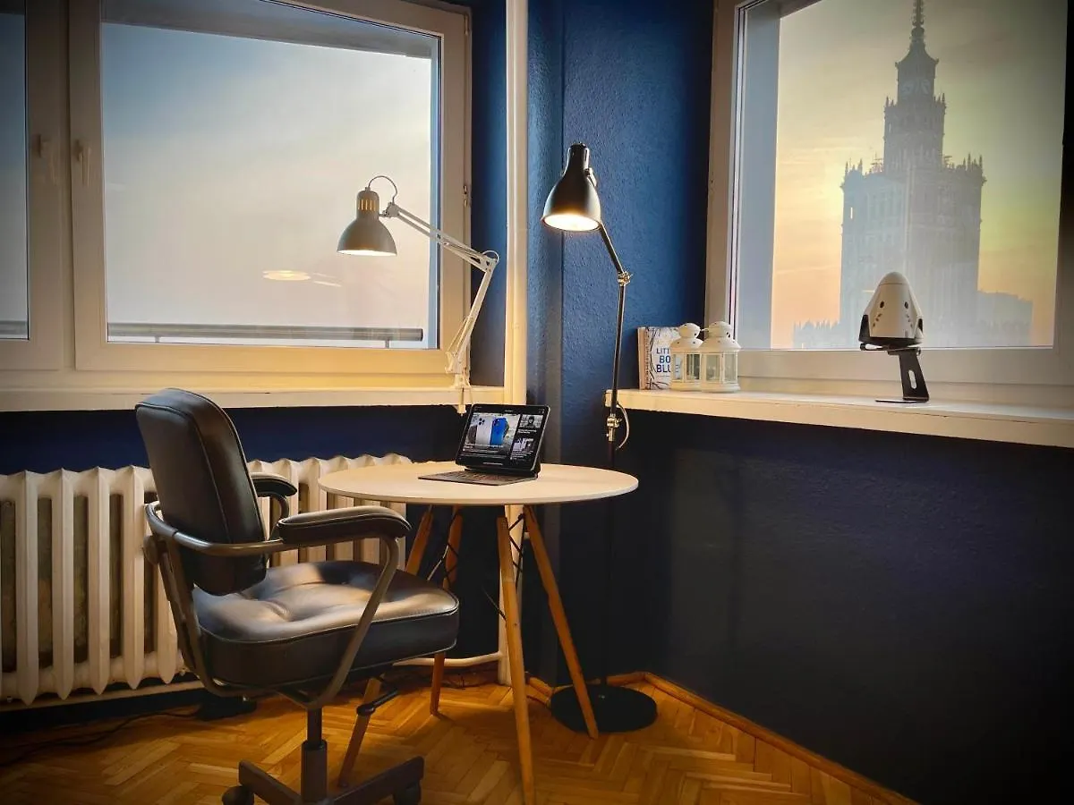 Apartment Super Apartament Blue Scisle Centrum Dwie Linie Metra Netflix Wifi 300 Mbs Panorama Miasta Warsaw