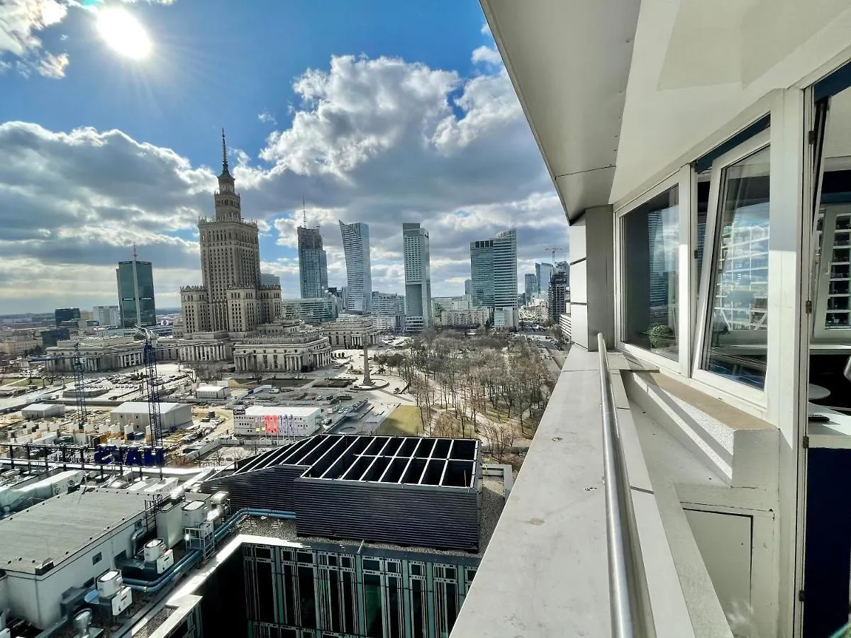 Super Apartament Blue Scisle Centrum Dwie Linie Metra Netflix Wifi 300 Mbs Panorama Miasta Warsaw Apartment